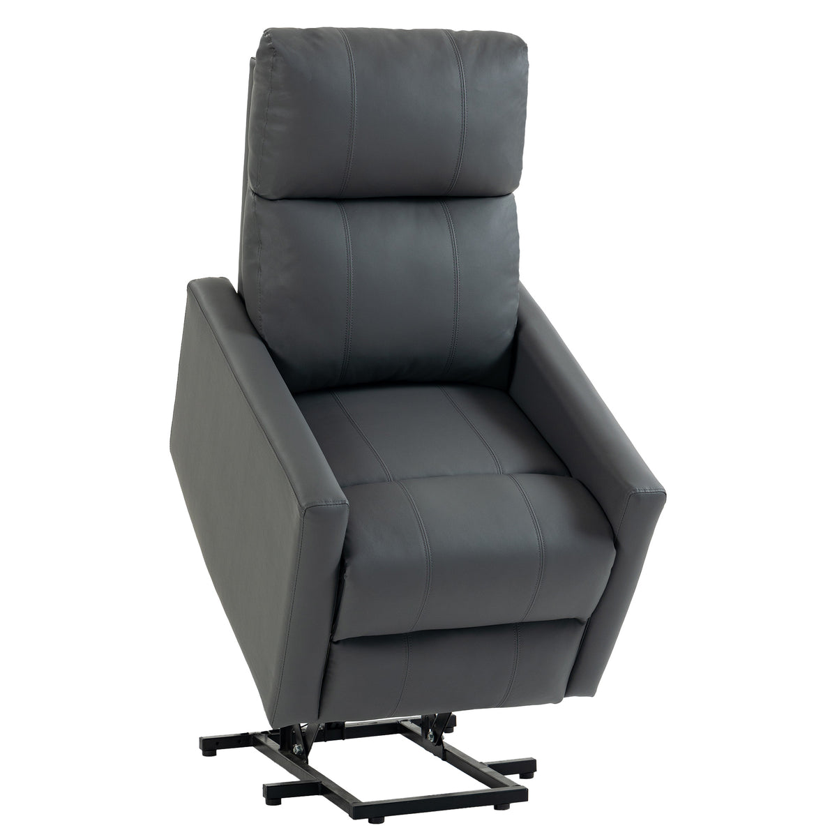 HOMCOM Riser Recliner Chair with Vibration Massage & Heat, Electric Lift Chair for Elderly, Spring Cushion, USB Port, Dark Grey Default Title