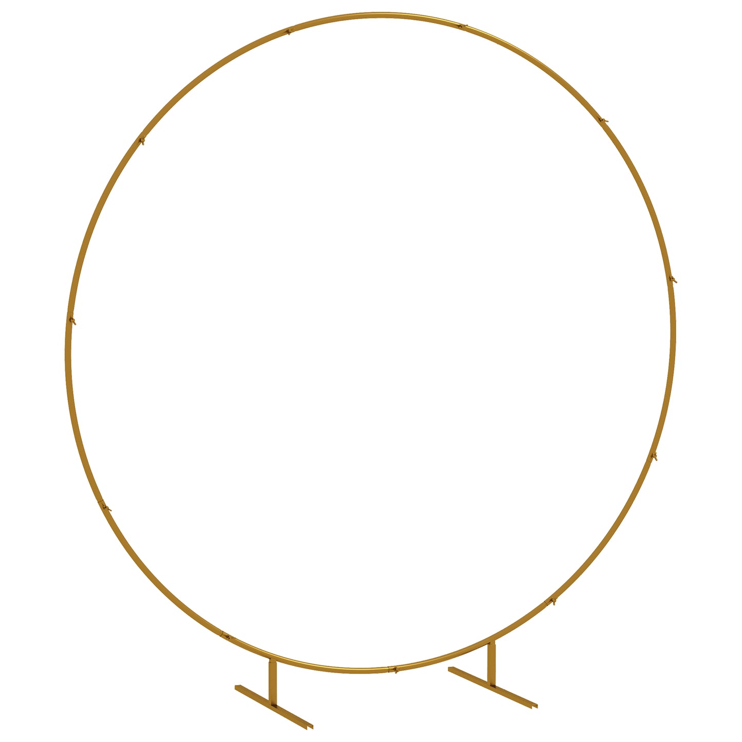 Outsunny 222cm Gold Tone Backdrop Stand, Round Metal Wedding Arch for Birthday Party, Bridal Shower, Graduation, Ceremony Default Title