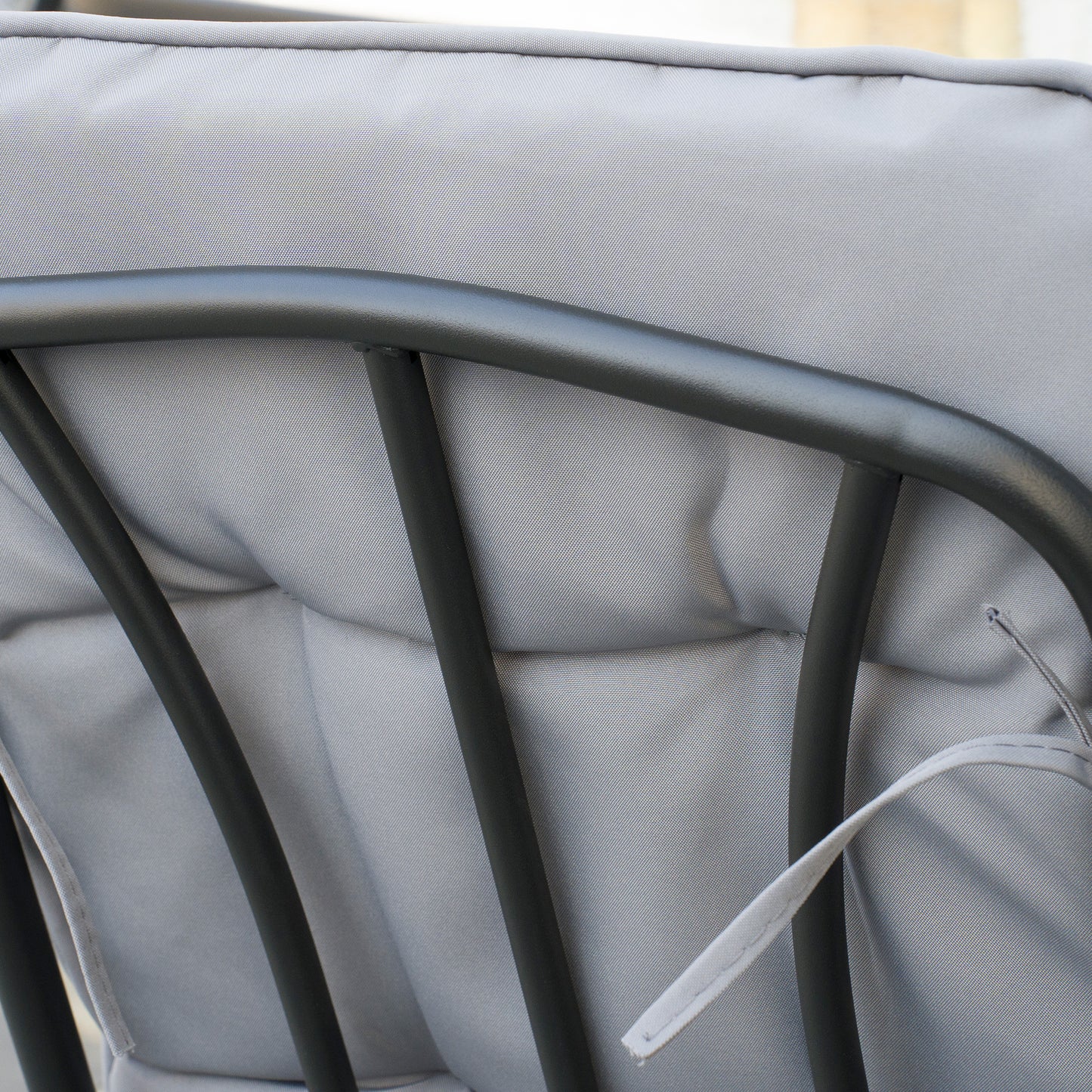 Outsunny Seven-Piece Garden Dining Set with Cushions - Grey