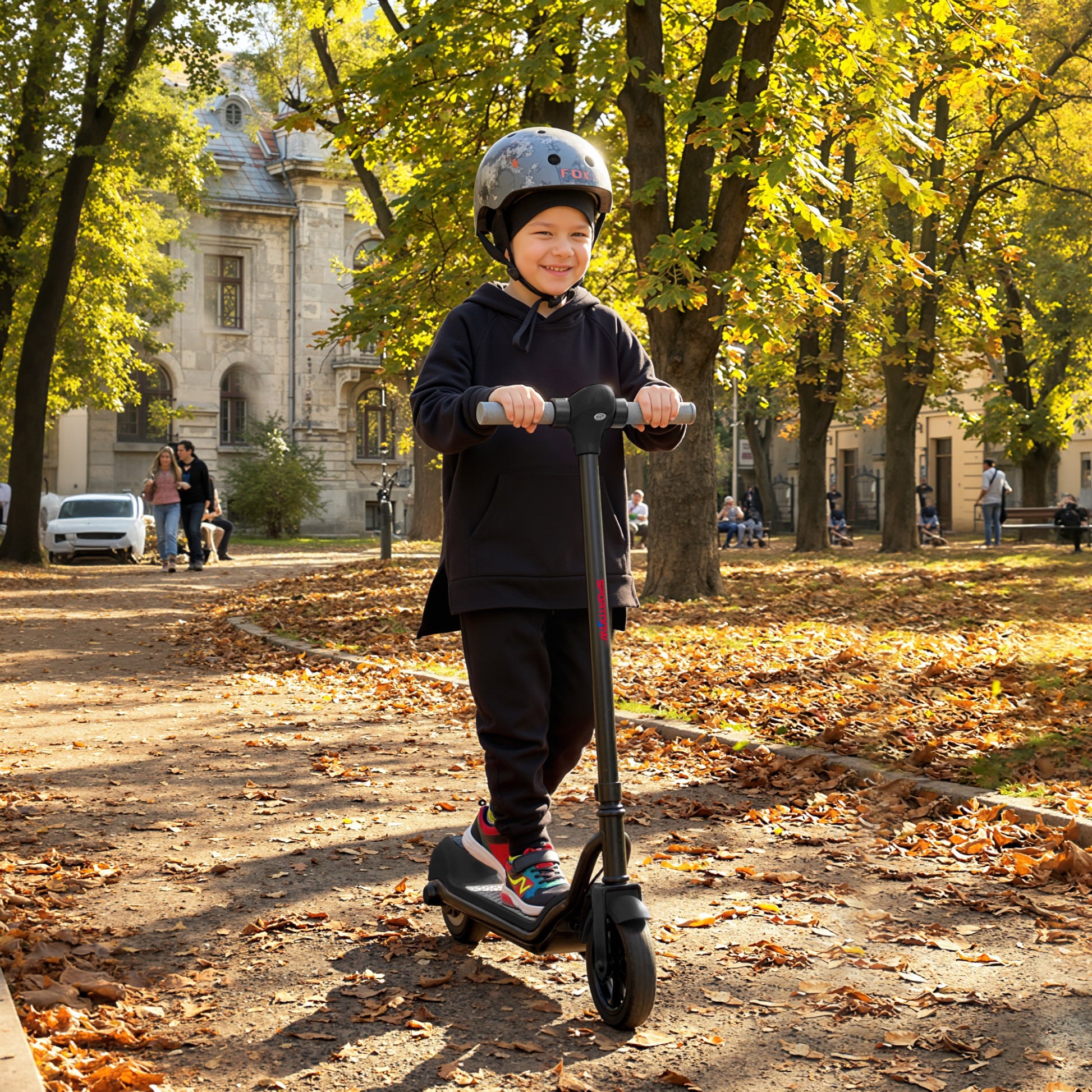 SPORTNOW Electric Scooter for Kids, with LED Display, Green