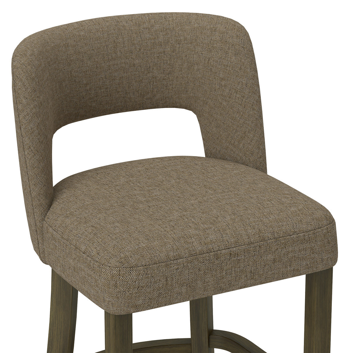 HOMCOM Bar Stools Set of 2, Counter Height Bar Stools with Curved Backrest, for Kitchen Island, Dining Room, Living Room, Brown