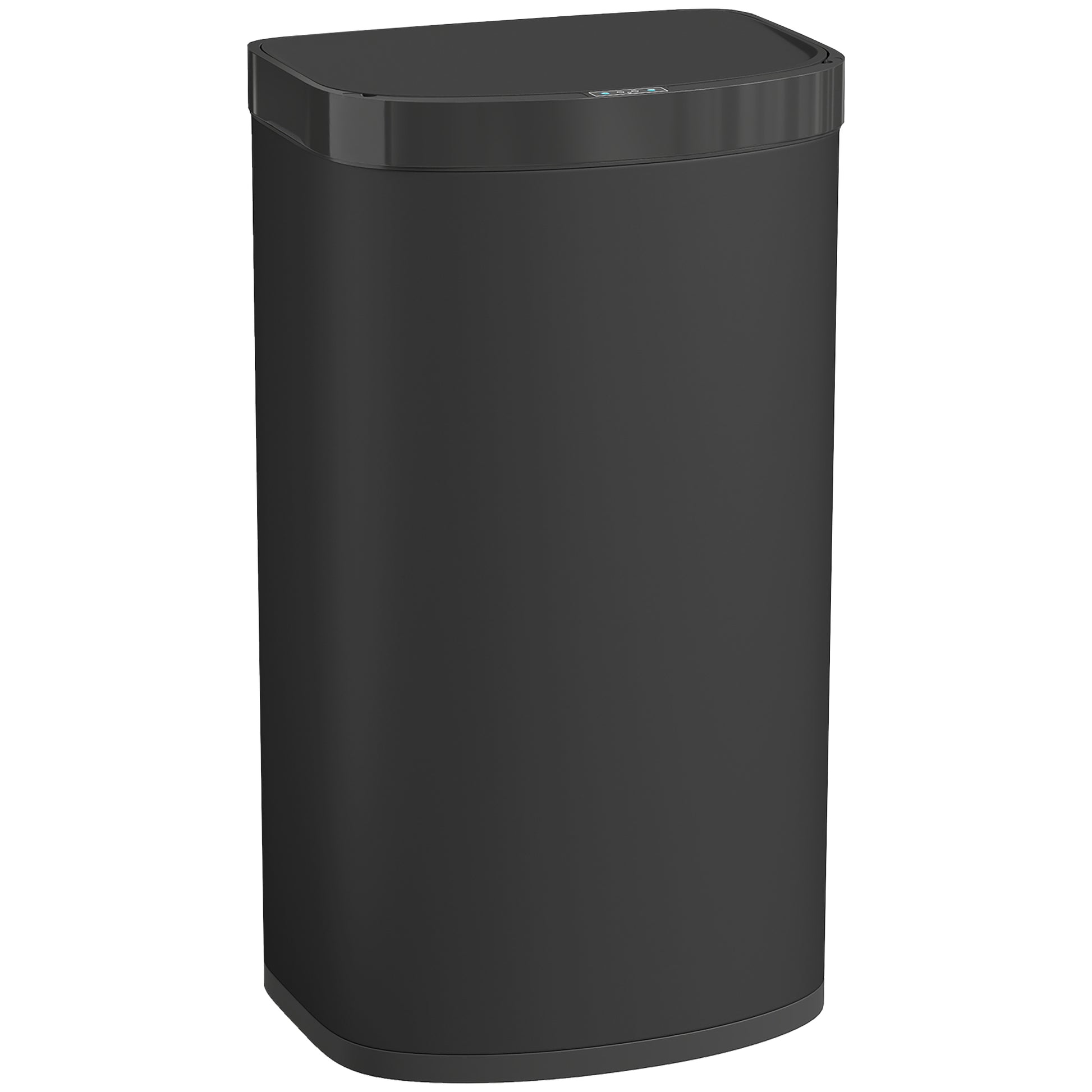 HOMCOM 55L Sensor Bin with Soft-Close Lid, Automatic Touchless Motion Sensor Kitchen Bin with Fingerprint Resistant Stainless Steel for Hygienic Gyms, Home Office Use, Black Default Title