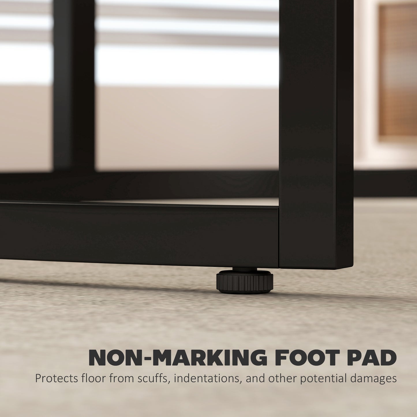 HOMCOM Set of Two Wood-Effect Stacking Tables - Rustic Brown