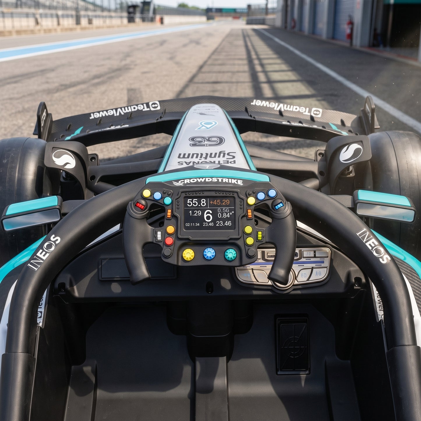 AIYAPLAY Licensed Mercedes-AMG PETRONAS F1 12V Electric Go Kart for Kids with Remote, Rear Suspension, Soft Start and 3 Speeds