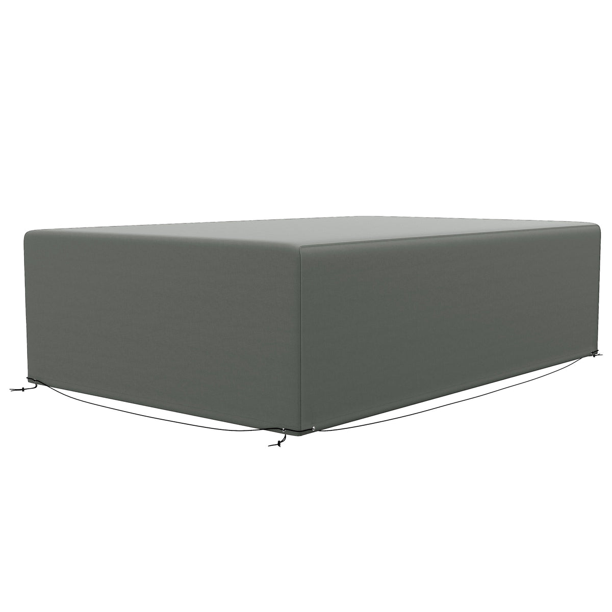 Outsunny Outdoor Garden Furniture Cover Waterproof, Anti-UV 600D Heavy Duty Oxford Fabric Patio Furniture Cover for Rectangular Sofa Table Set, Dark Grey, 245 x 165 x 66 cm Default Title