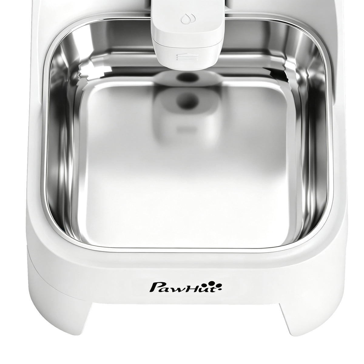 PawHut Automatic Pet Water Dispenser, 8L Gravity Dog Water Dispenser with Patented Tap, Stainless Steel Bowl, White