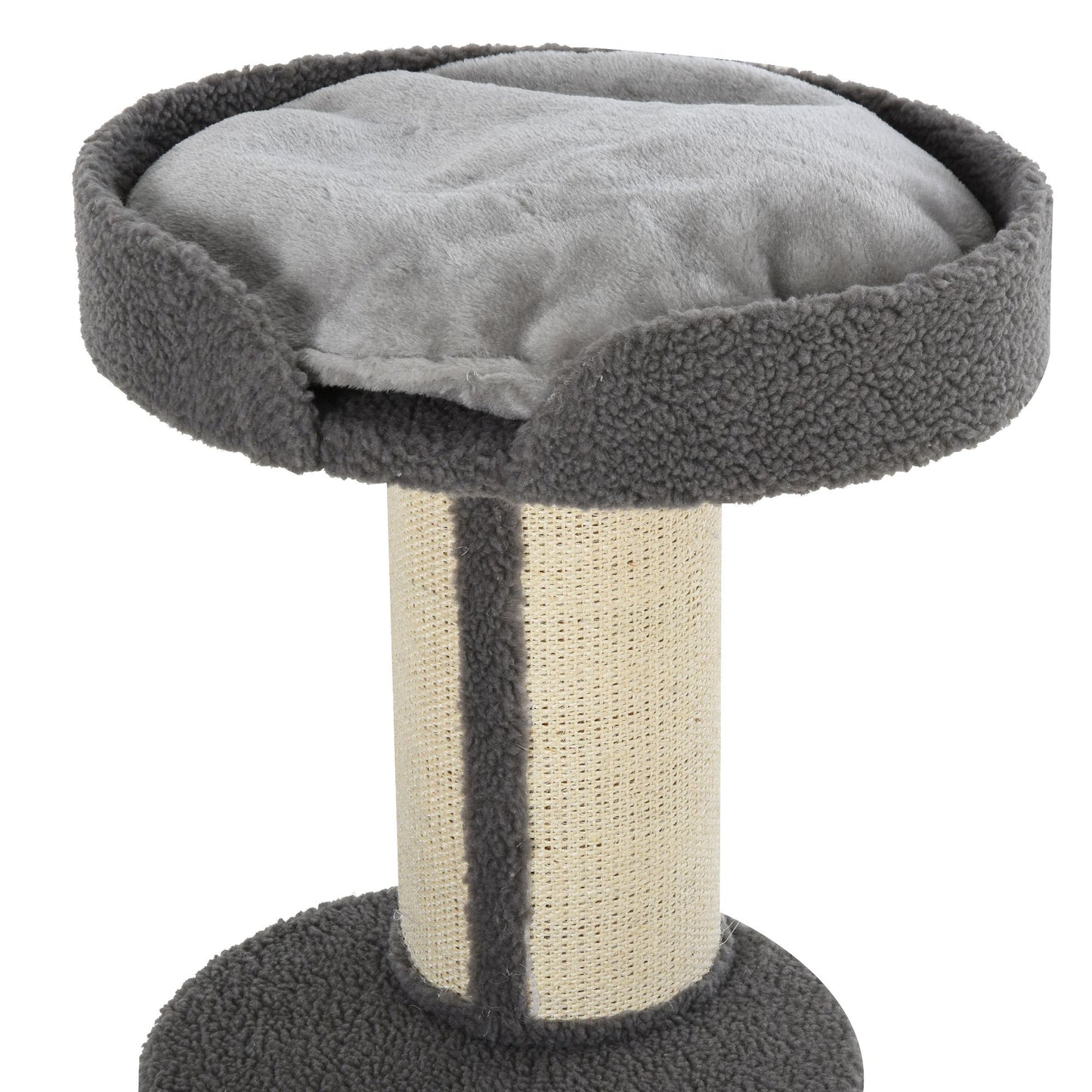 PawHut 91cm Cat Tower Scratching Posts Cat Tree for Indoor Kittens Activity Centre Grey