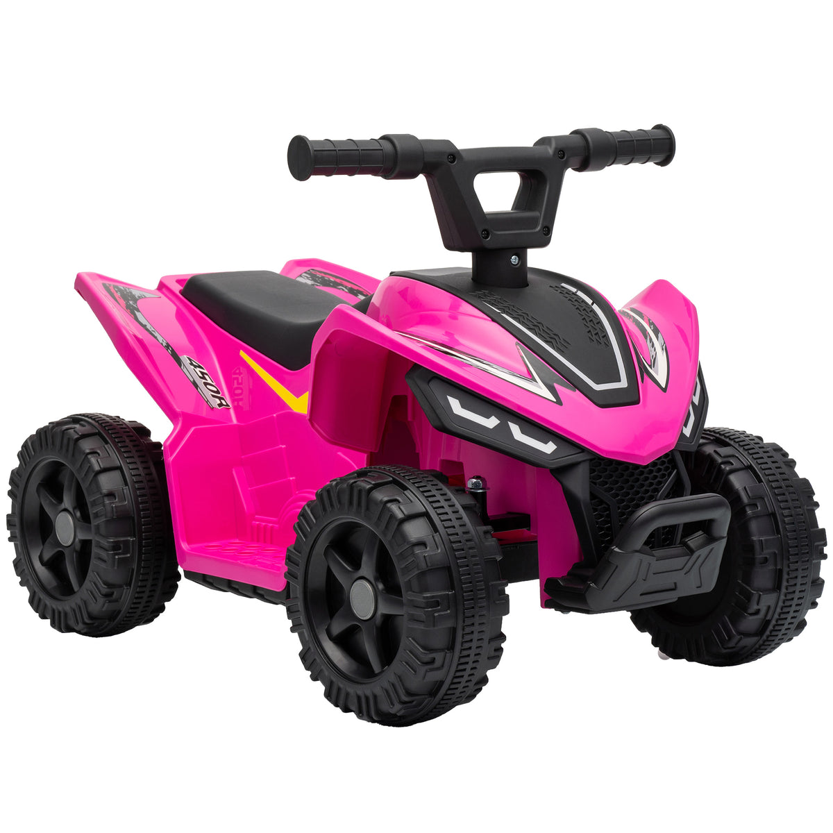 AIYAPLAY 6V Battery Powered Kids ATV, Quad Bike w/ Handlebar Button Control, Max 1.2MPH, Max 55lbs Load, for 18-48 M, Rose Red Default Title