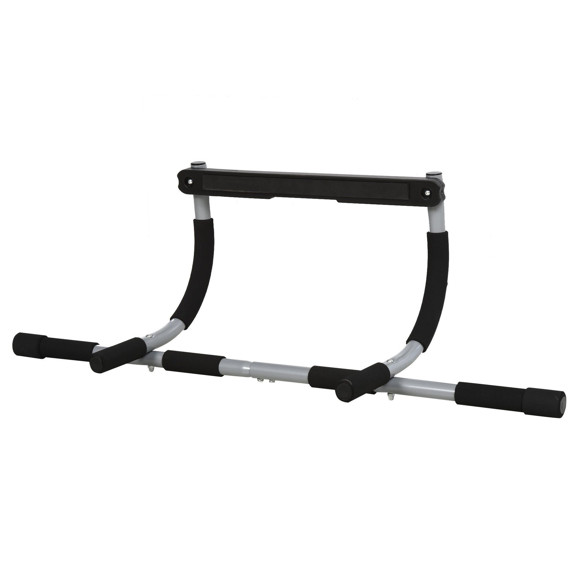 HOMCOM Doorway Pull up Bar, Door Frame Chin up Push up Bar for Home Gym Upper Body Workout, No Drilling or Screws, Grey