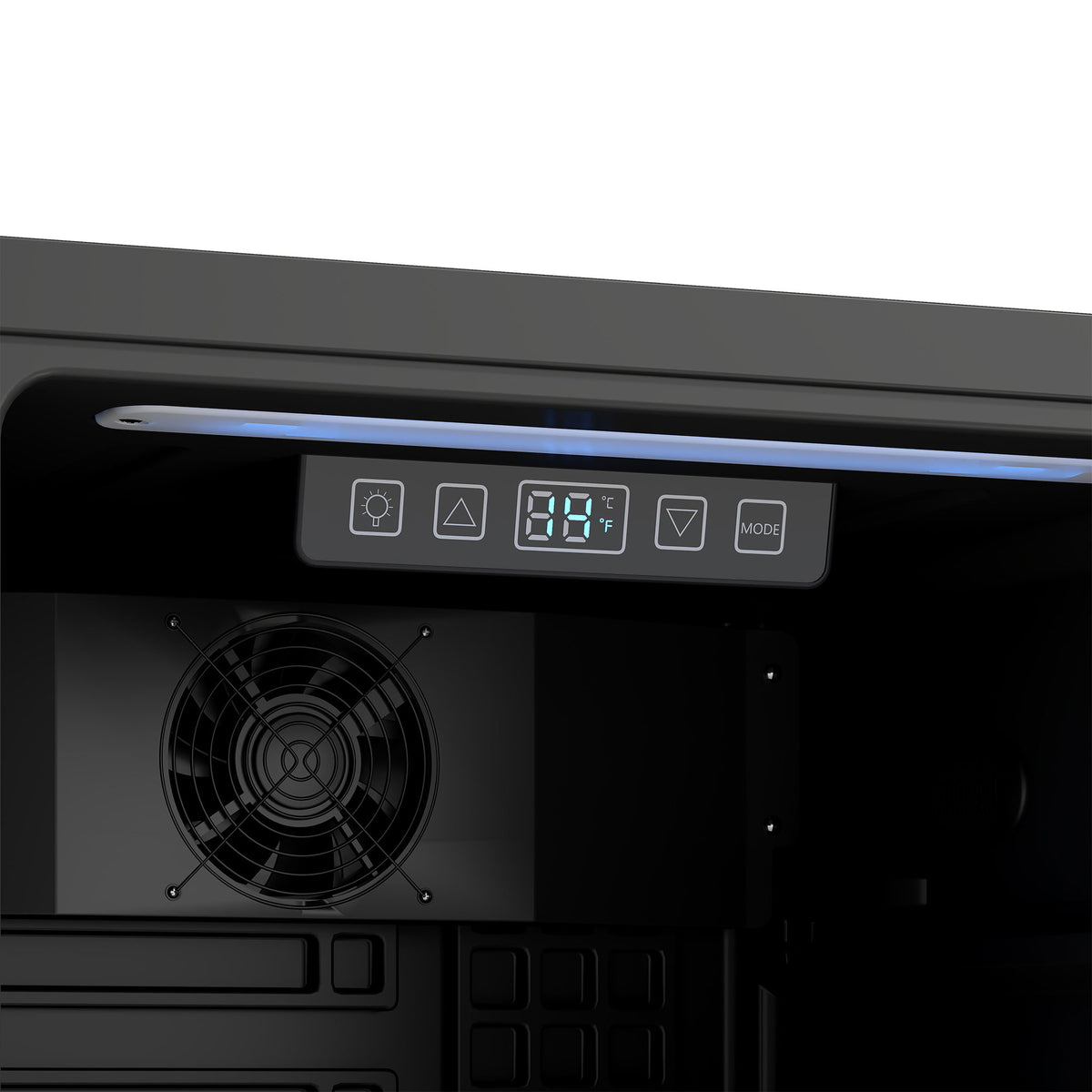 HOMCOM 70L Drinks Fridge, 70 Can Under Counter Freestanding Beer Fridge with LED Light