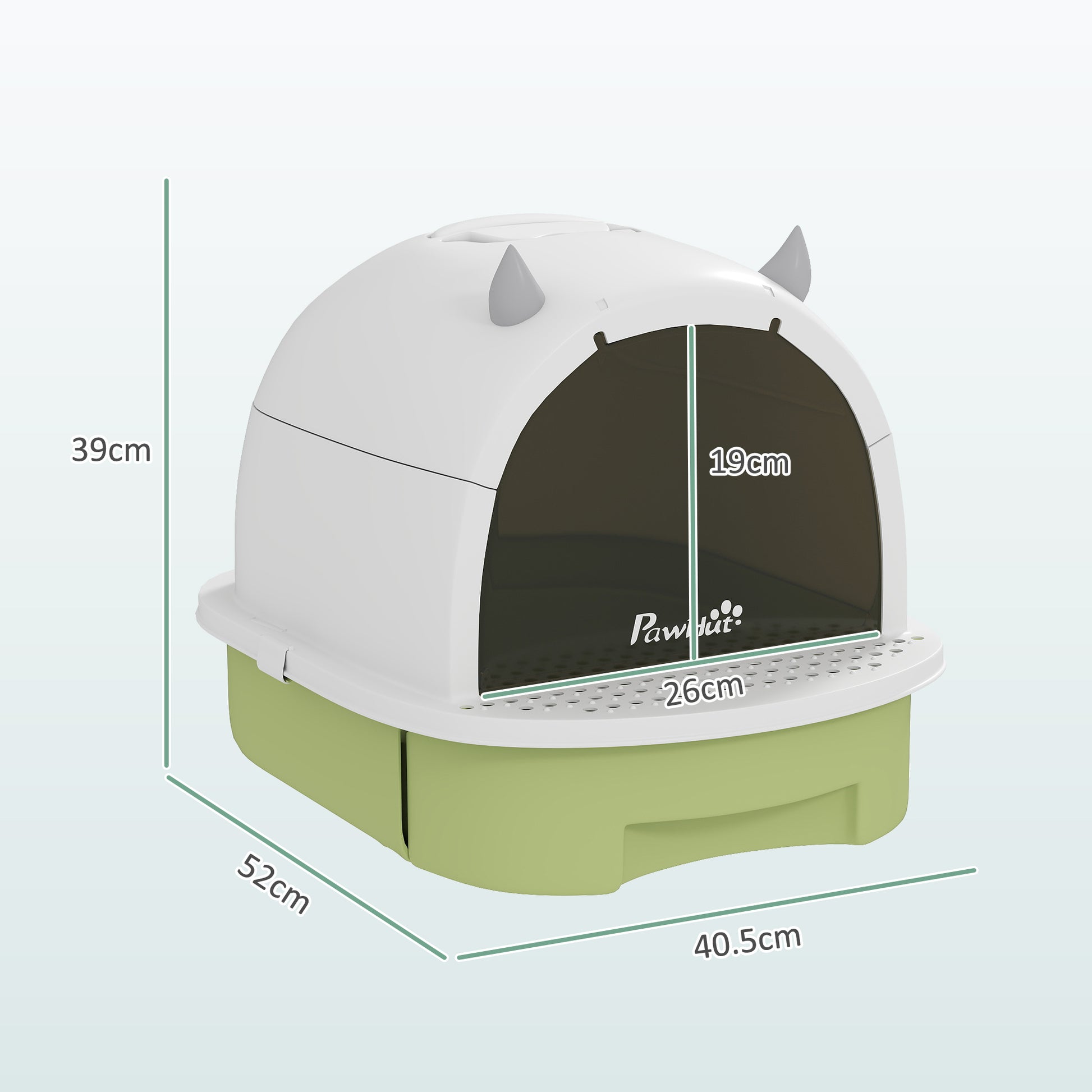 PawHut Enclosed Cat Litter Box w/ Pull-Out Drawer, Scoop, Deodorising Bags for Odour Control, Privacy, Portable, Easy to Clean