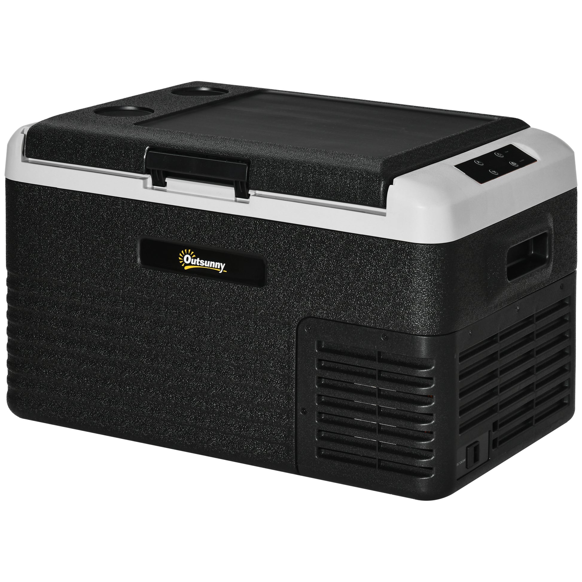 Outsunny 30L Portable Car Refrigerator - Grey and Black
