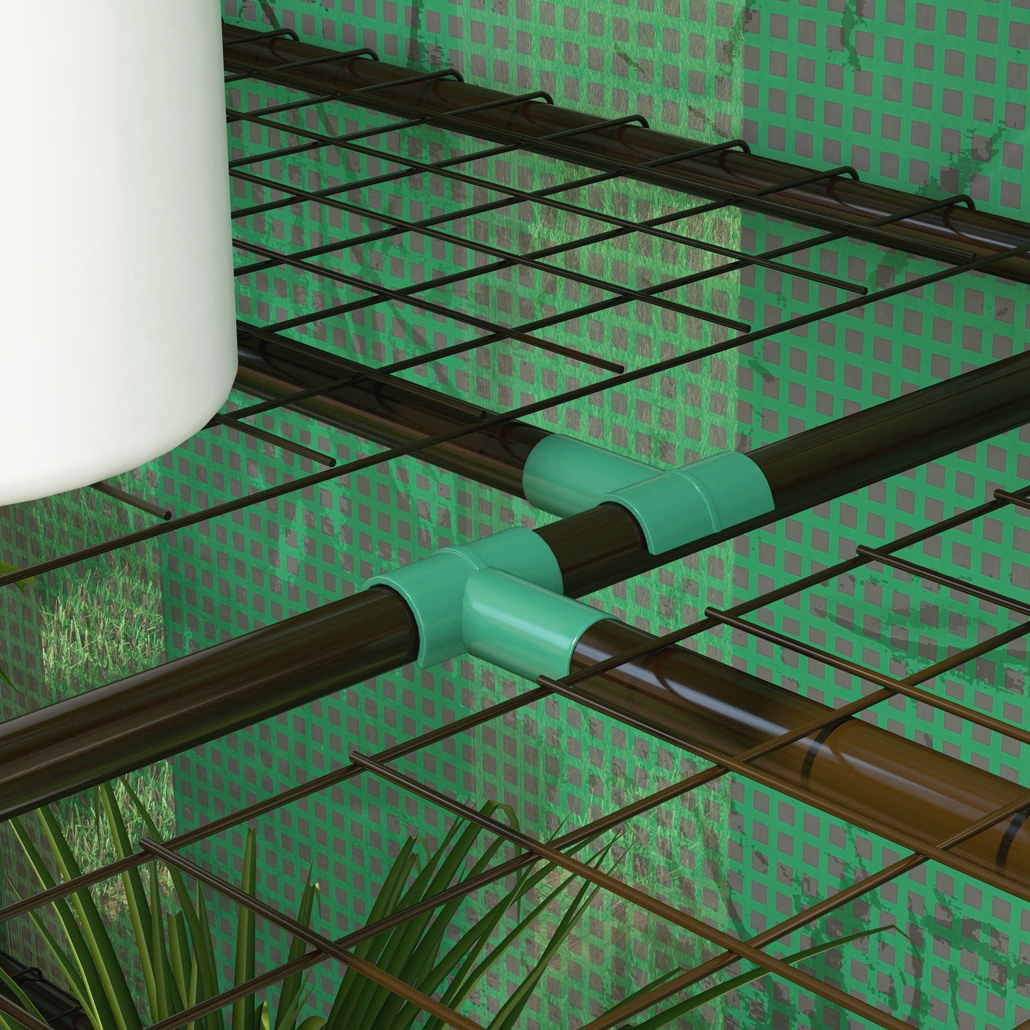 Outsunny 46 x 143cm Three-Shelf Mini Greenhouse - Green