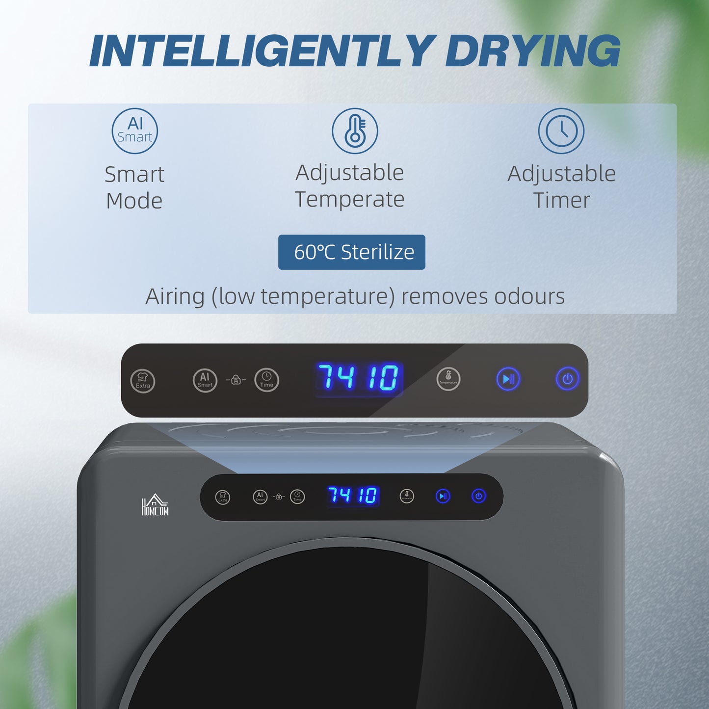 HOMCOM 4kg Compact 40-60  Tumble Dryer - Grey