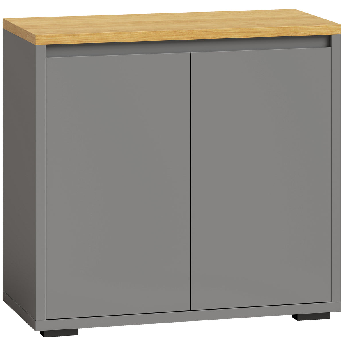 HOMCOM Kitchen Sideboard, Storage Cabinet with Double Doors and Adjustable Shelf for Living Room, Entryway, Grey