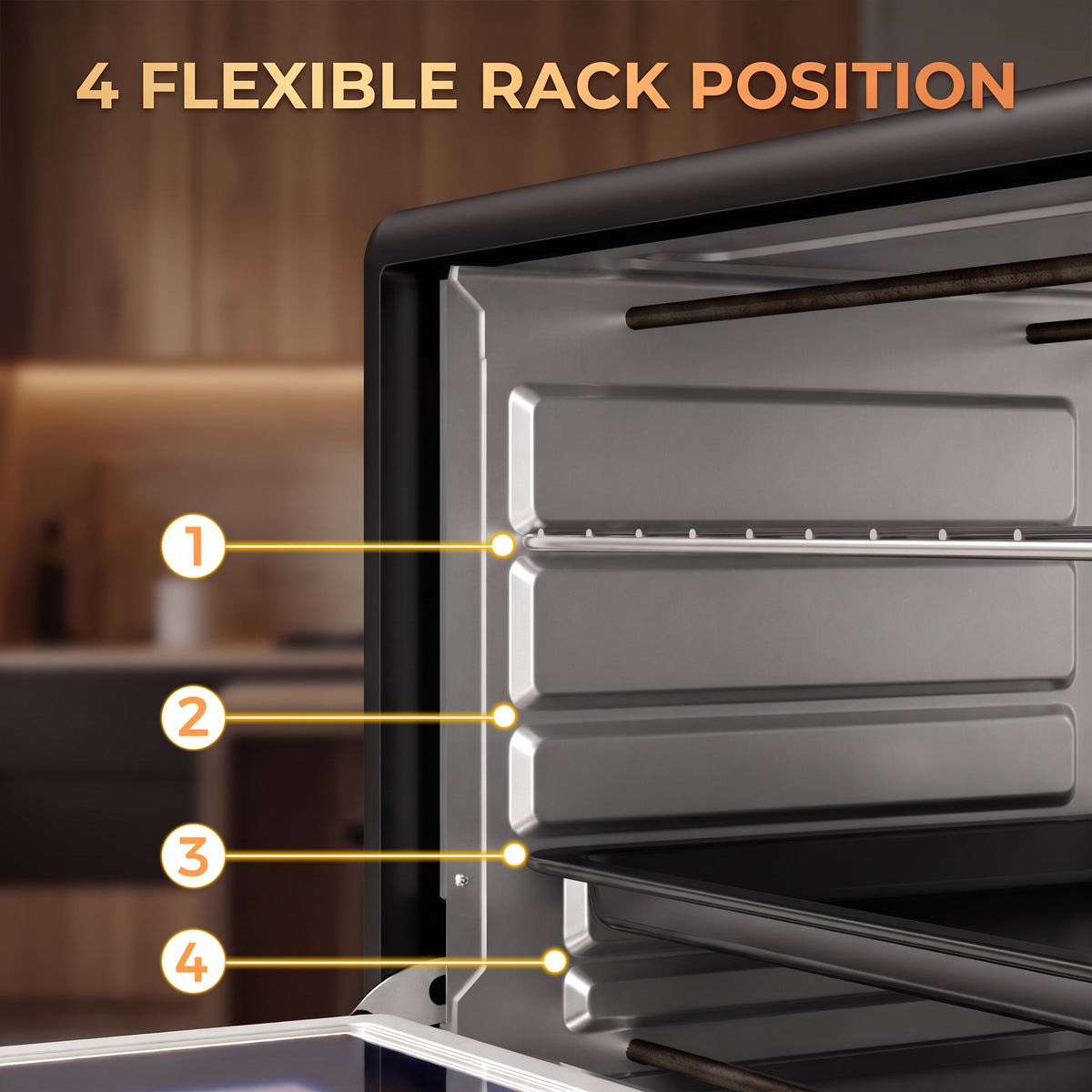 HOMCOM 30 L Mini Oven, Countertop Electric Cooker & Grill for Roasting, Baking, Grilling with Adjustable Temperature, Black