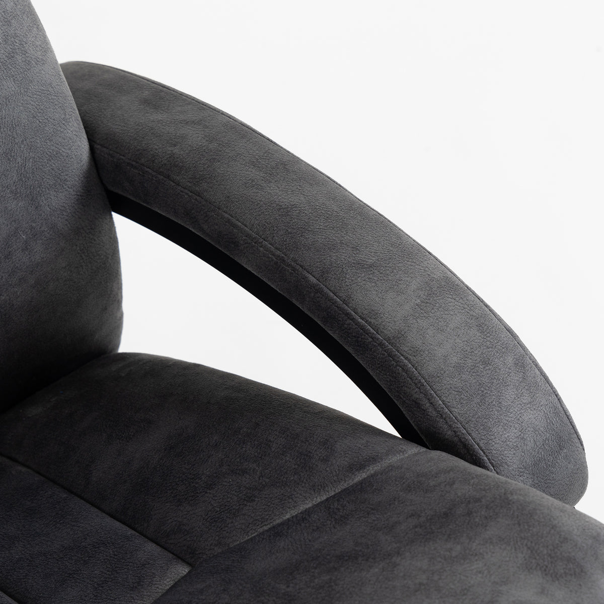HOMCOM Swivel Recliner Chair, Velvet Recliner Armchair with Retractable Footrest, Dual-Layer Cushion, High Back, Dark Grey