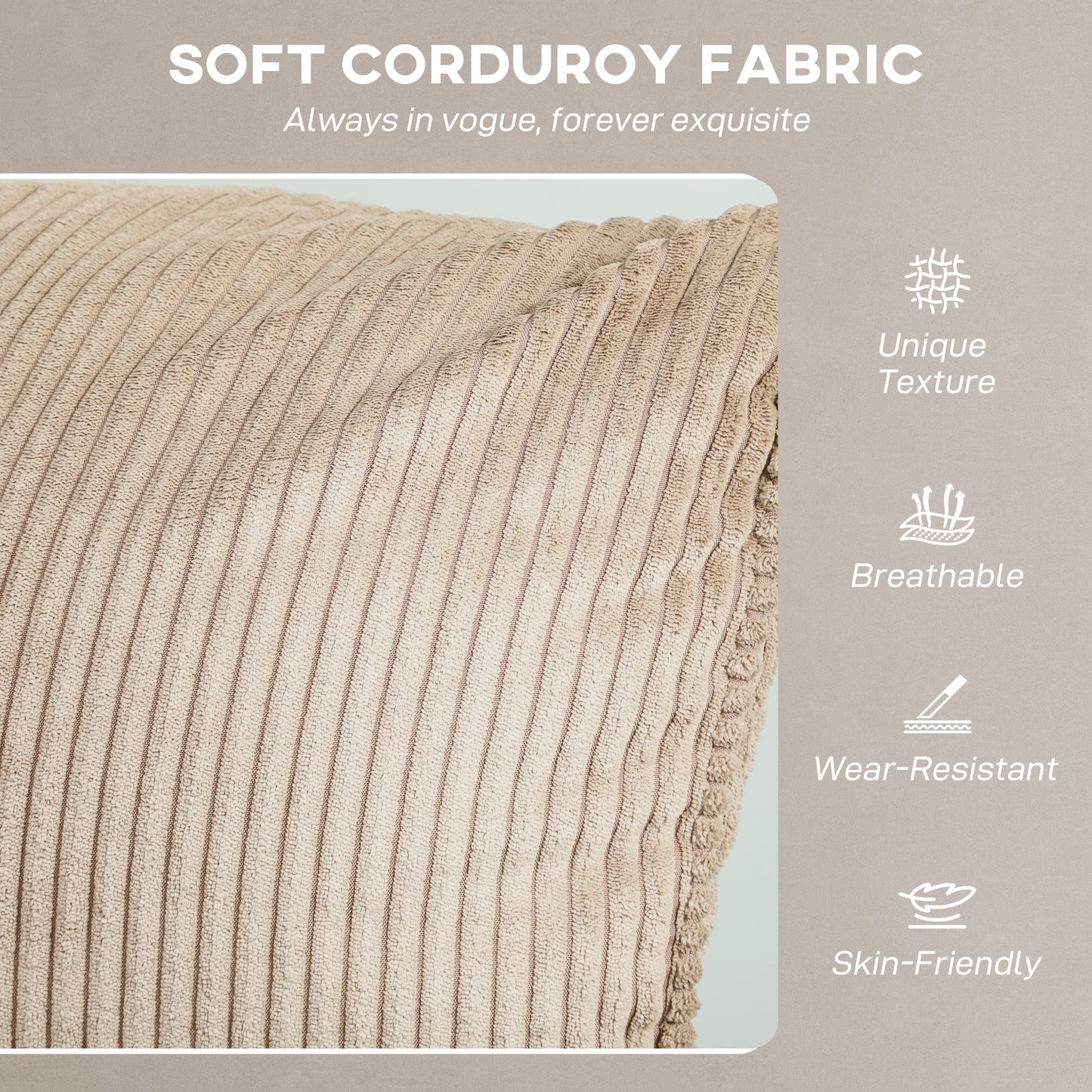 HOMCOM Corduroy Electric Massage Recliner - Brown