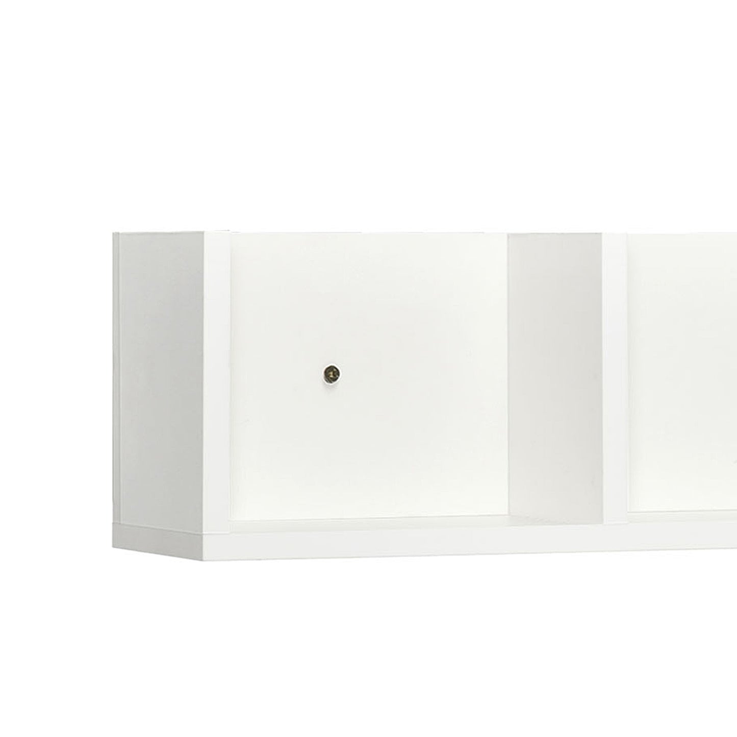 HOMCOM Wall Mount 84 CD / 56 DVD/Blu-ray/ Media Storage Rack 4 Cubes, Wooden Shelf Organiser Unit Bookcase Display, Set of 2, White