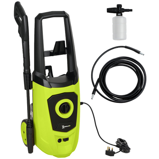 DURHAND 1800W HighÂ PressureÂ Washer, 150 Bar Pressure, 510 L/h Flow, High-Performance Portable Power Jet Wash Cleaner Green