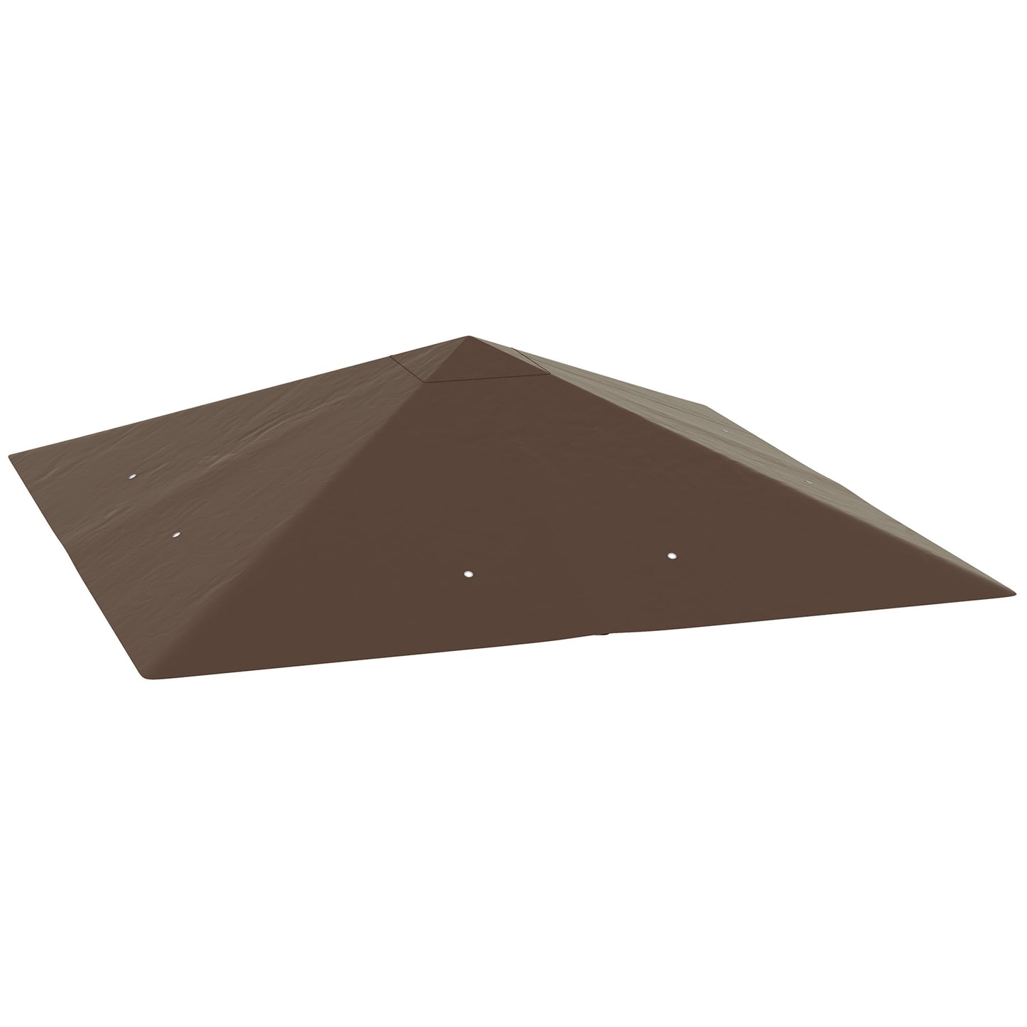 Outsunny 3 x 3(m) Gazebo Canopy Replacement Cover, Garden Gazebo Roof Replacement with Drain Holes, Water-resistant Plastic Coating, 370g/ãŽ¡, UPF30+, TOP COVER ONLY, Brown