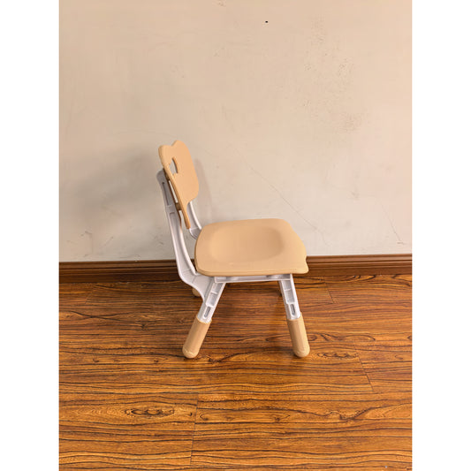 AIYAPLAY 2 PCS Kids Desk Chairs, 3 Level Height Adjustable Children's Chairs with Backrest for 1.5-8 Years, Max Load 50KG, Brown