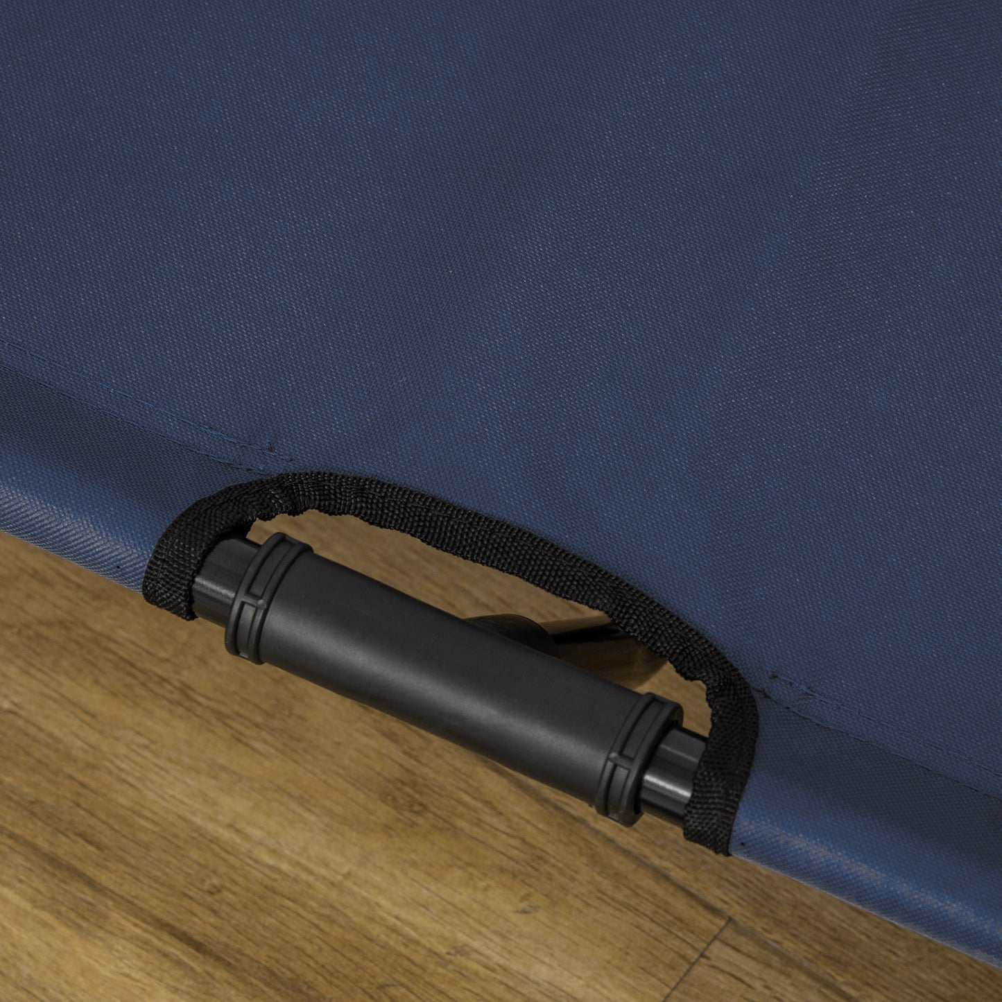 PawHut Raised Dog Bed Cat Elevated Lifted Portable Camping w/ Metal Frame Blue (Large)