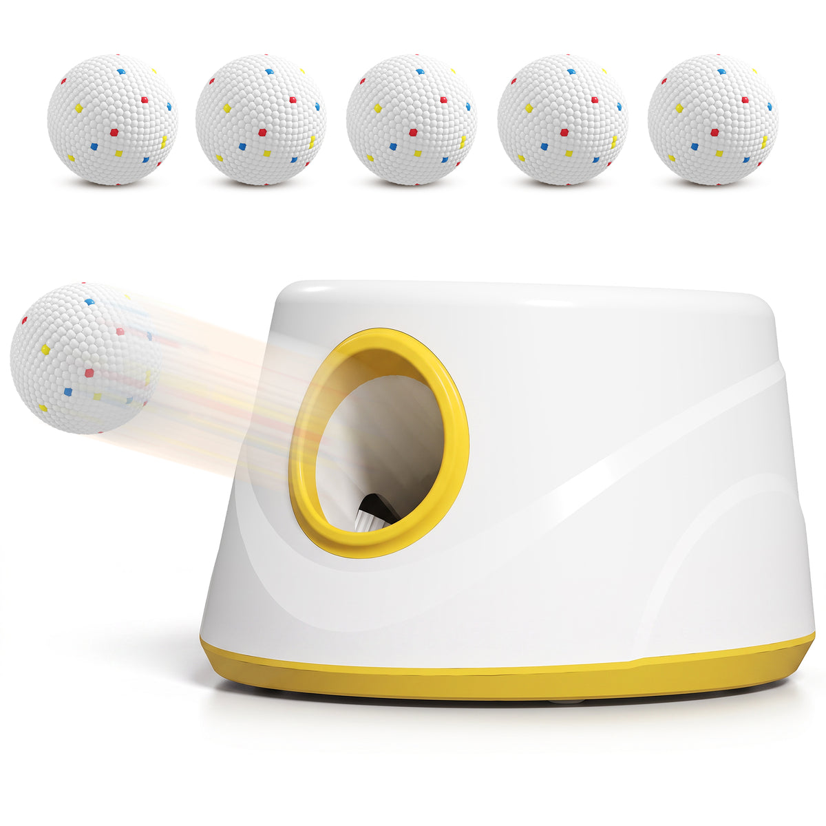 PawHut Automatic Dog Ball Launcher, Dog Thrower Machine with 6PCS 2.3" ETPU alls, 3 Adjustable Distance(20/33/46ft) & Random Mode Default Title