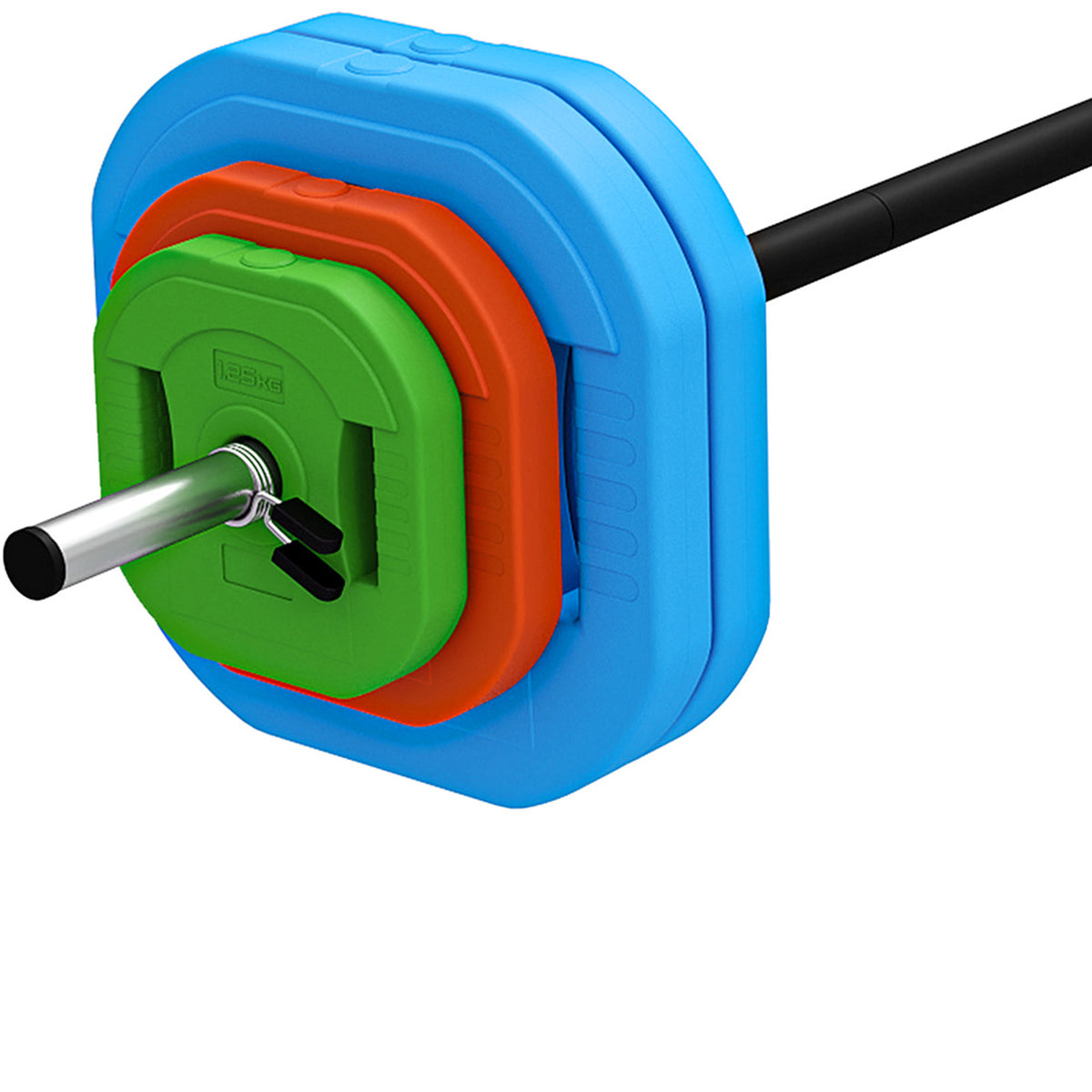 SPORTNOW 30 kg Adjustable Barbell Weights Set, Barbell Bar with Weight Plates, Non-slip Handle, Multicolour