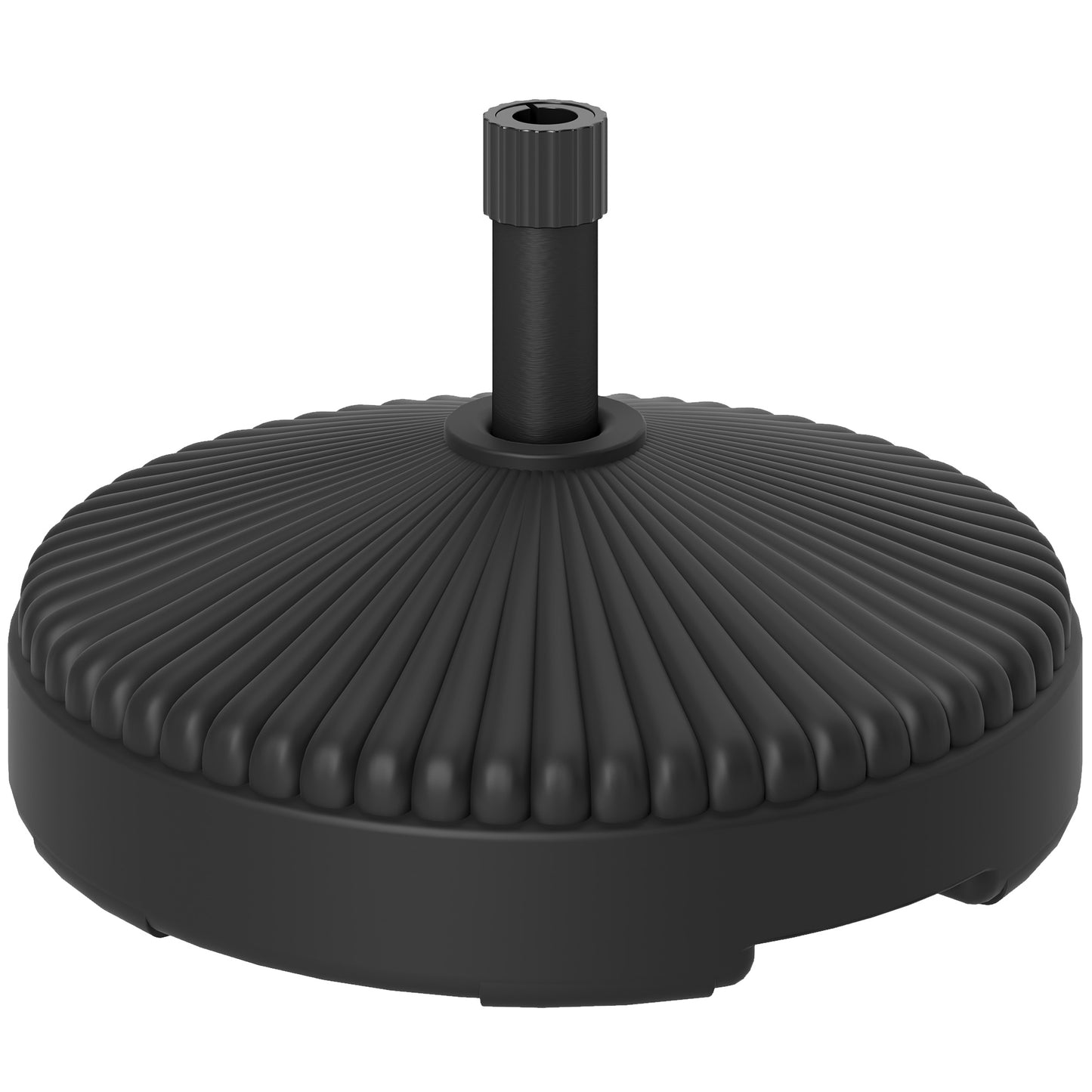 Outsunny Garden Parasol Base Holder, 28kg Sand Filled, 23kg Water Filled, Sun Umbrella Base, Î¦55 x 30H cm Black Default Title