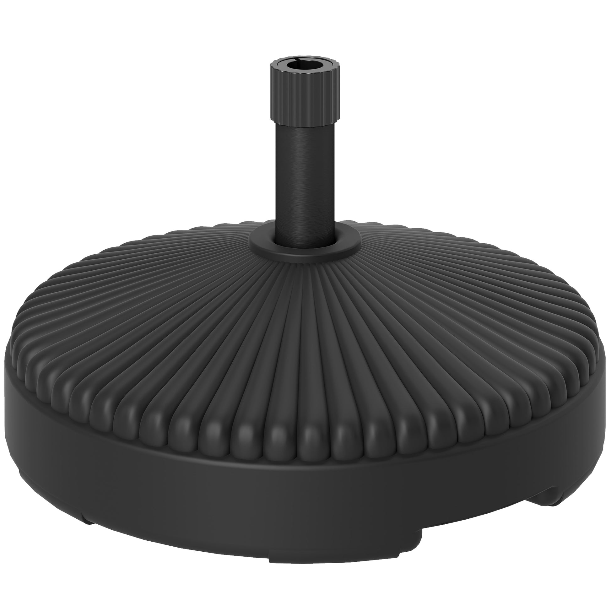 Outsunny Garden Parasol Base Holder, 28kg Sand Filled, 23kg Water Filled, Sun Umbrella Base, Î¦55 x 30H cm Black Default Title