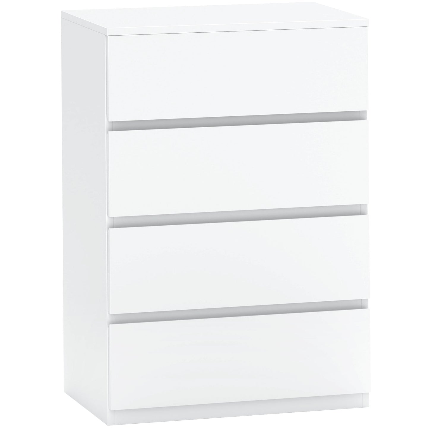 HOMCOM Chest of Drawers, 4-Drawer Storage Cabinets, Modern Dresser, Storage Drawer Unit for Bedroom Default Title