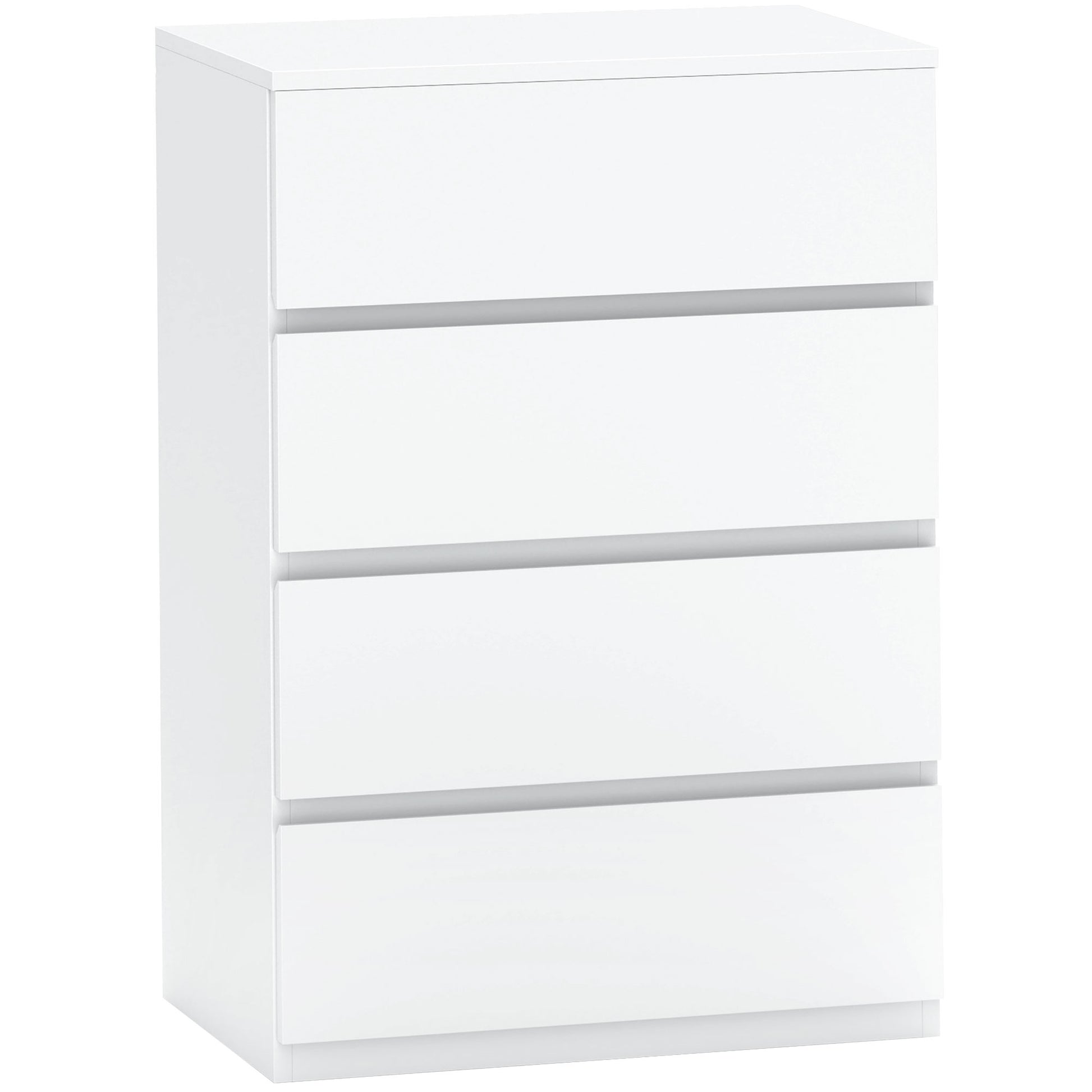 HOMCOM Chest of Drawers, 4-Drawer Storage Cabinets, Modern Dresser, Storage Drawer Unit for Bedroom Default Title