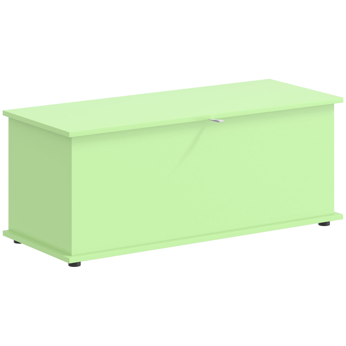 HOMCOM 114L Large Storage Chest, Green Bench Trunk with Safety Hinge for Bedroom, Living Room & Entryway