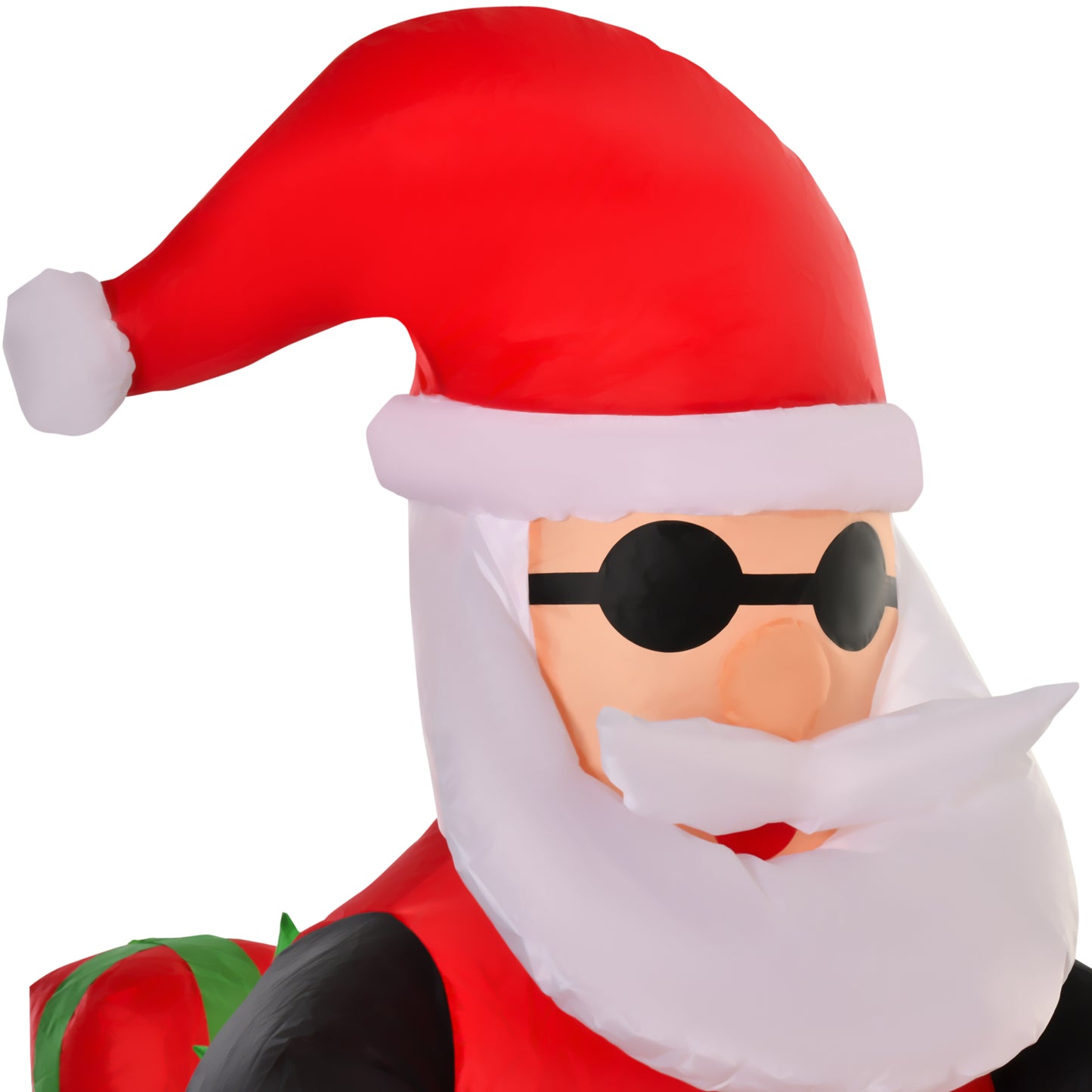 HOMCOM 5.5ft Christmas Inflatable Santa Claus Riding a Motorcycle Blow Up Decoration Xmas DÃ©cor for Garden