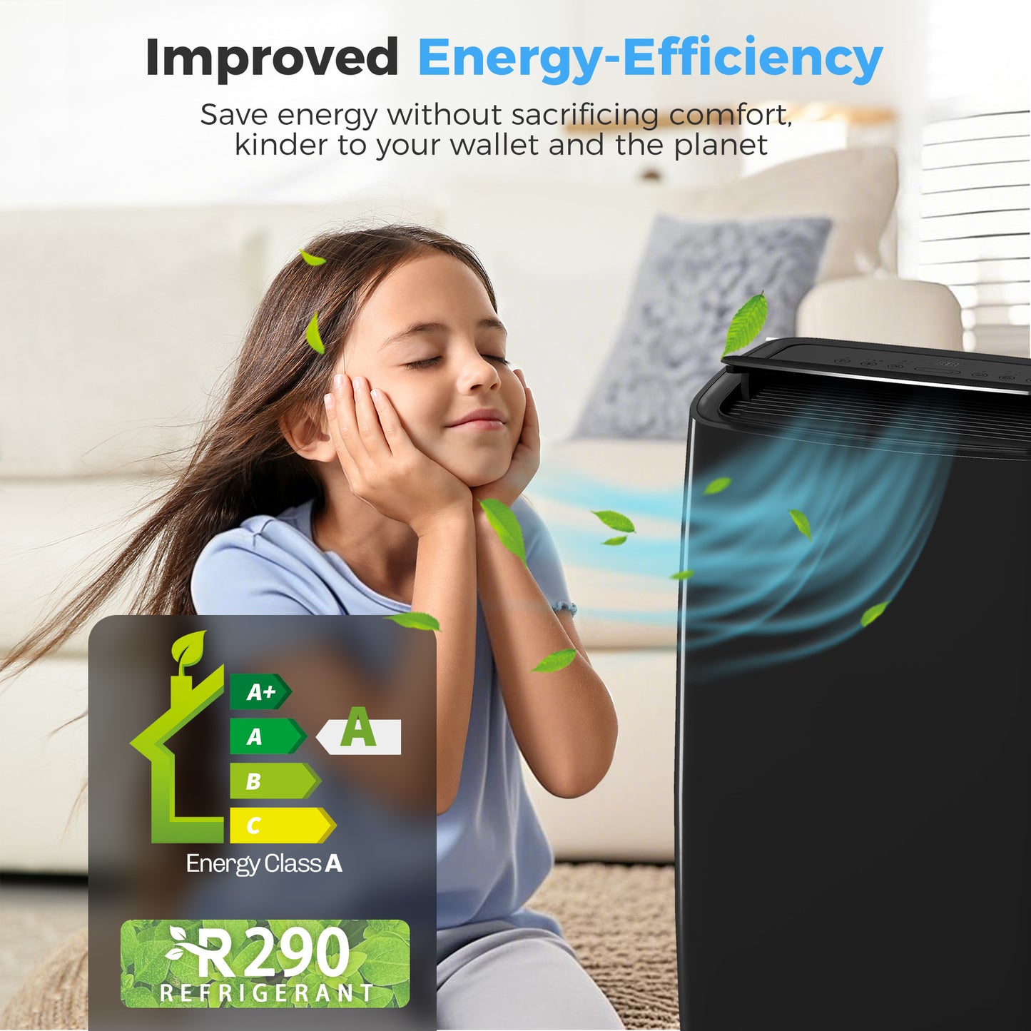 HOMCOM Portable Air Conditioner 12000 BTU BTU, 4-in-1 Air Conditioning Unit, Dehumidifier, Cooling, Fan, Child Lock, 35 mÂ²