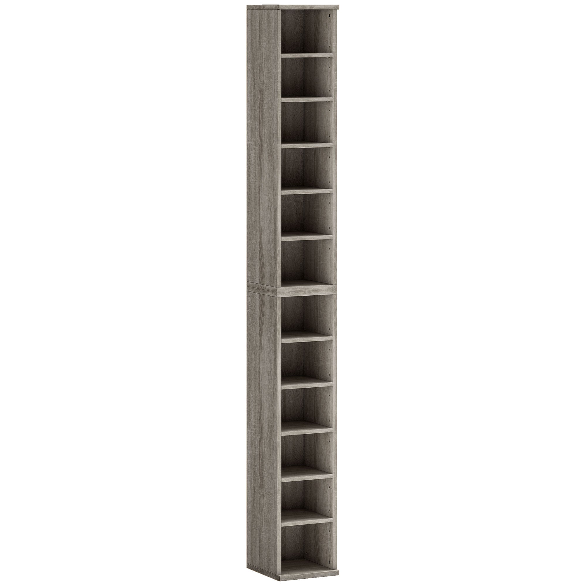 Liam Rack HOMCOM Set of 2 CD Media Display Shelf Unit Tower Rack with Adjustable ...