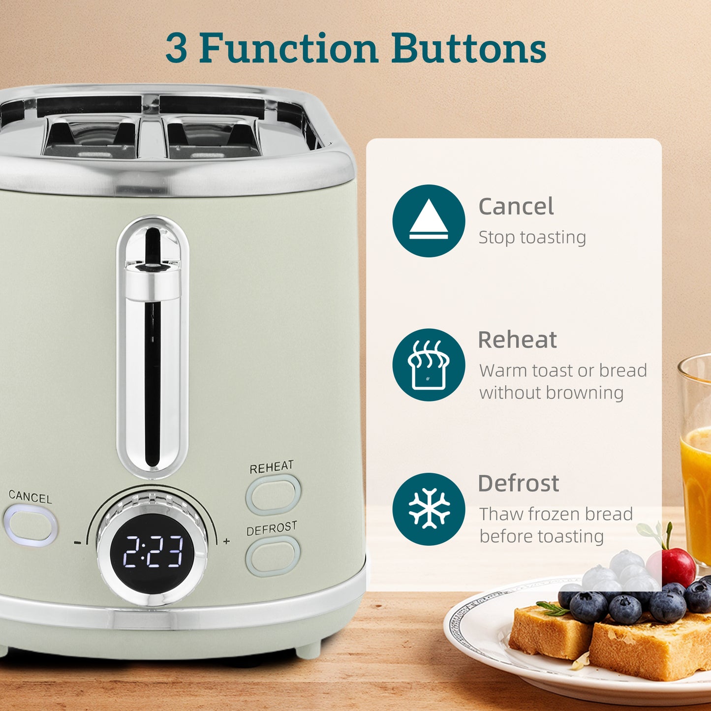 HOMCOM Polished Retro 40-100Â°C Kettle and Toaster Set - Grey