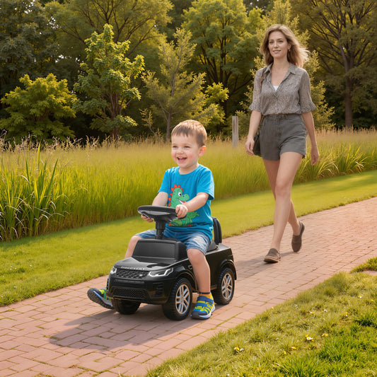 AIYAPLAY Land Rover Licensed Toddler Ride on Car with Horn, Engine Sounds, Under-Seat Storage, for 18-36 Months, Black