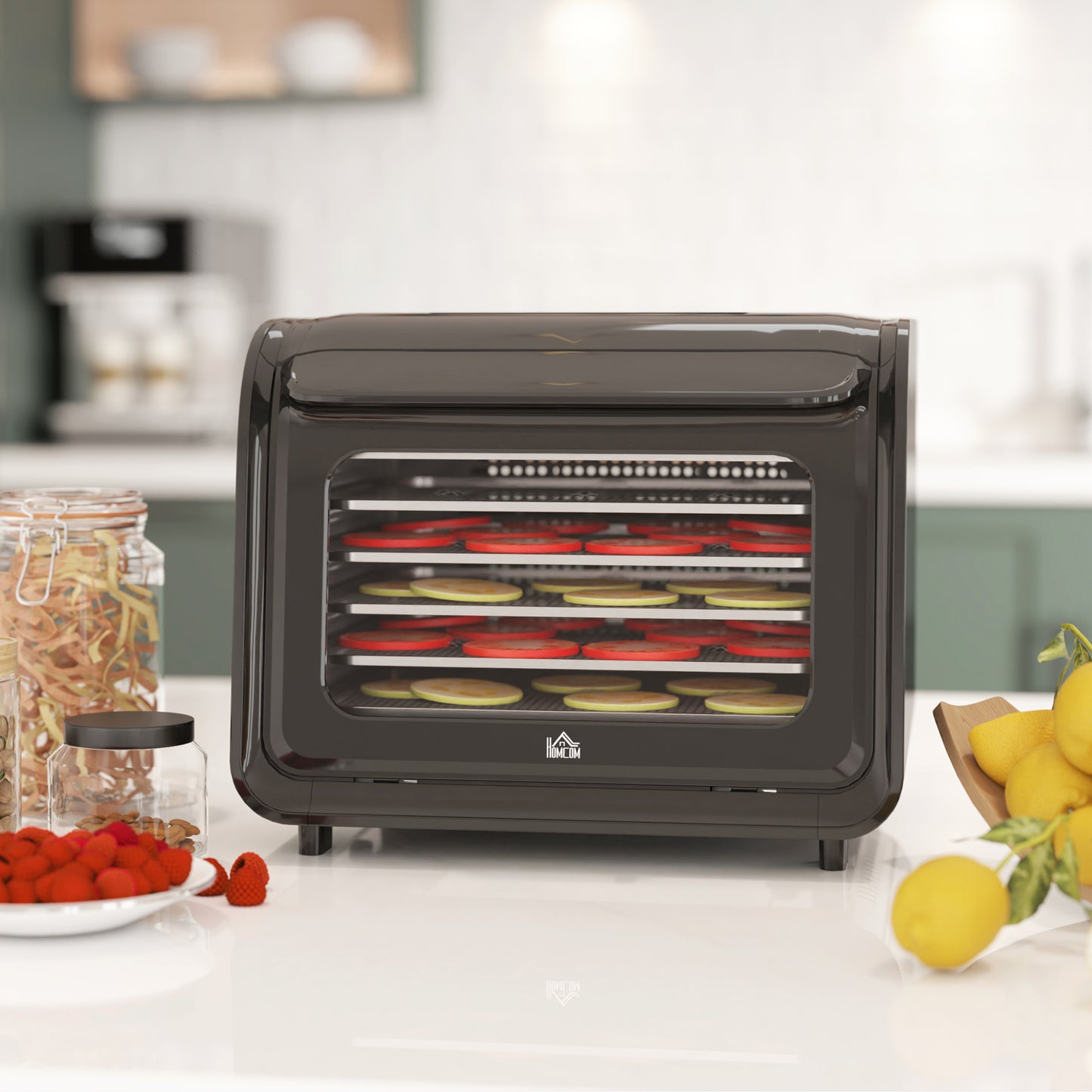HOMCOM 35-70Â°C Six-Tray Food Dehydrator - Black