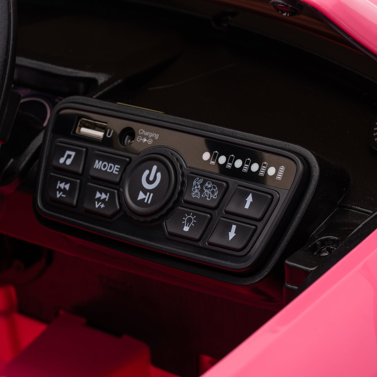 AIYAPLAY 12V Audi TT RS Licensed Electric Car, Electric Ride On Toy with Remote Control, Dual Motors, 4-Wheel Suspension, Pink