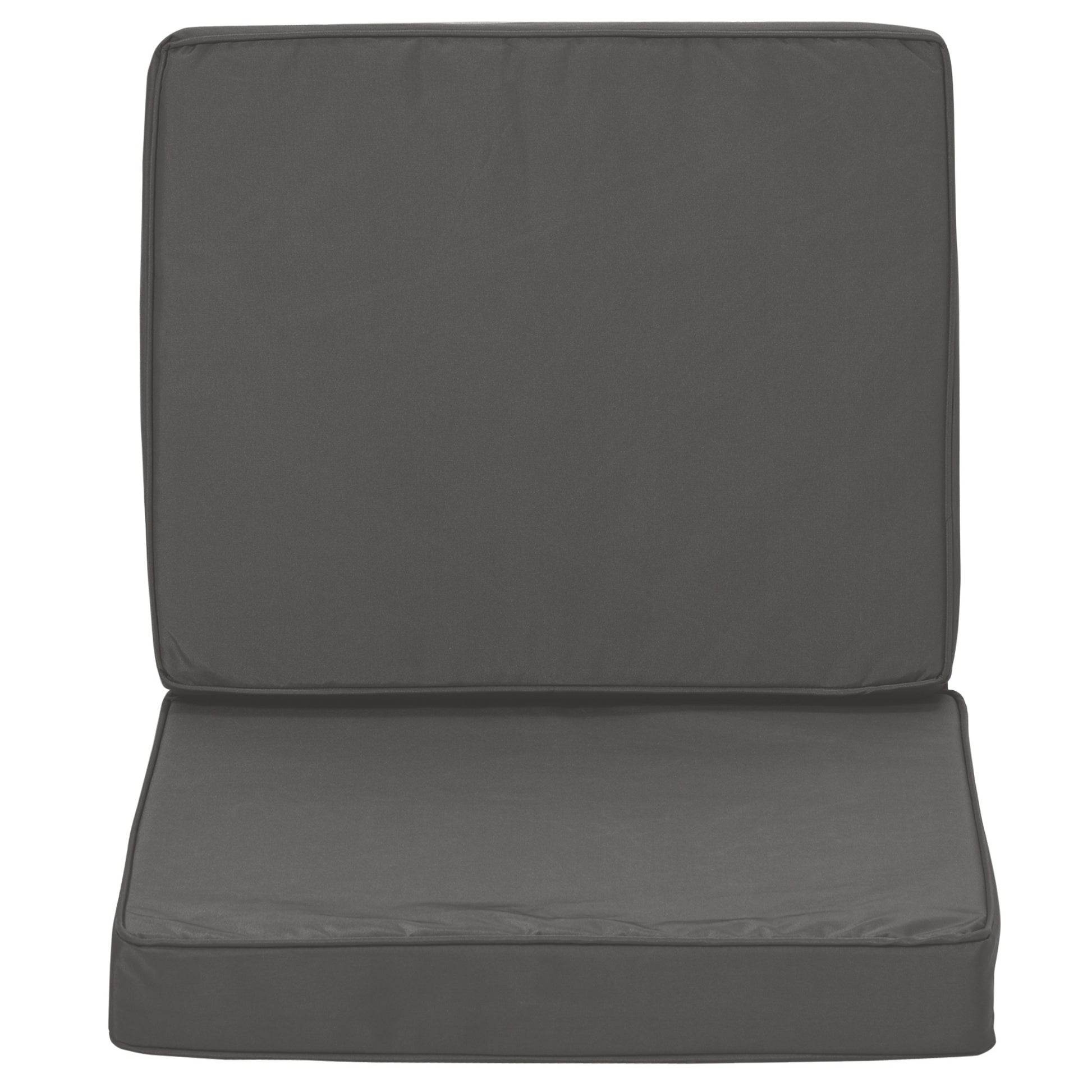 Outsunny 2-Piece Garden Seat and Back Cushion Set, Replacement Cushions for Outdoor Furniture with Seat Cushion and Back Cushion, Dark Grey