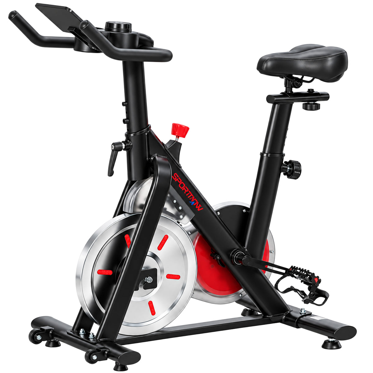 SPORTNOW Exercise Bike for Home Gym with Smart APP, Magnetic Resistance, Adjustable Seat & Handlebars, LCD Display, Wheels Default Title