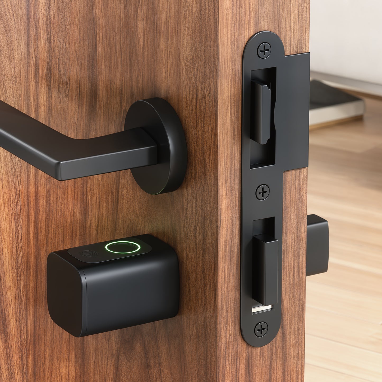 HOMCOM Smart Door Cylinder, 5-in-1 (Fingerprint Biometrics/Passcode/APP/NFC Card/Key), Shared Access, Bluetooth Cylinder