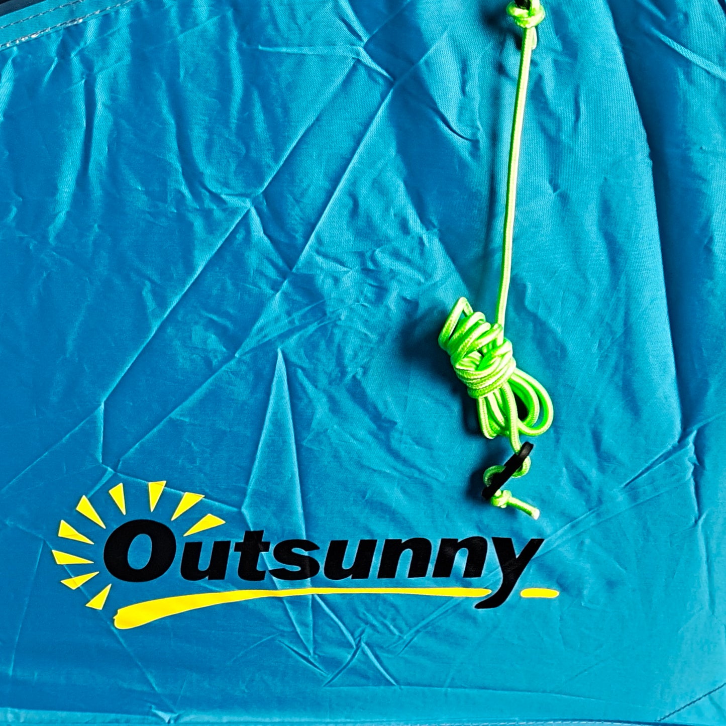 Outsunny 3-4 Man Tunnel Tent, Two Room Camping Tent with Windows, Portable Carry Bag, for Fishing, Hiking, Sports, Festival - Blue