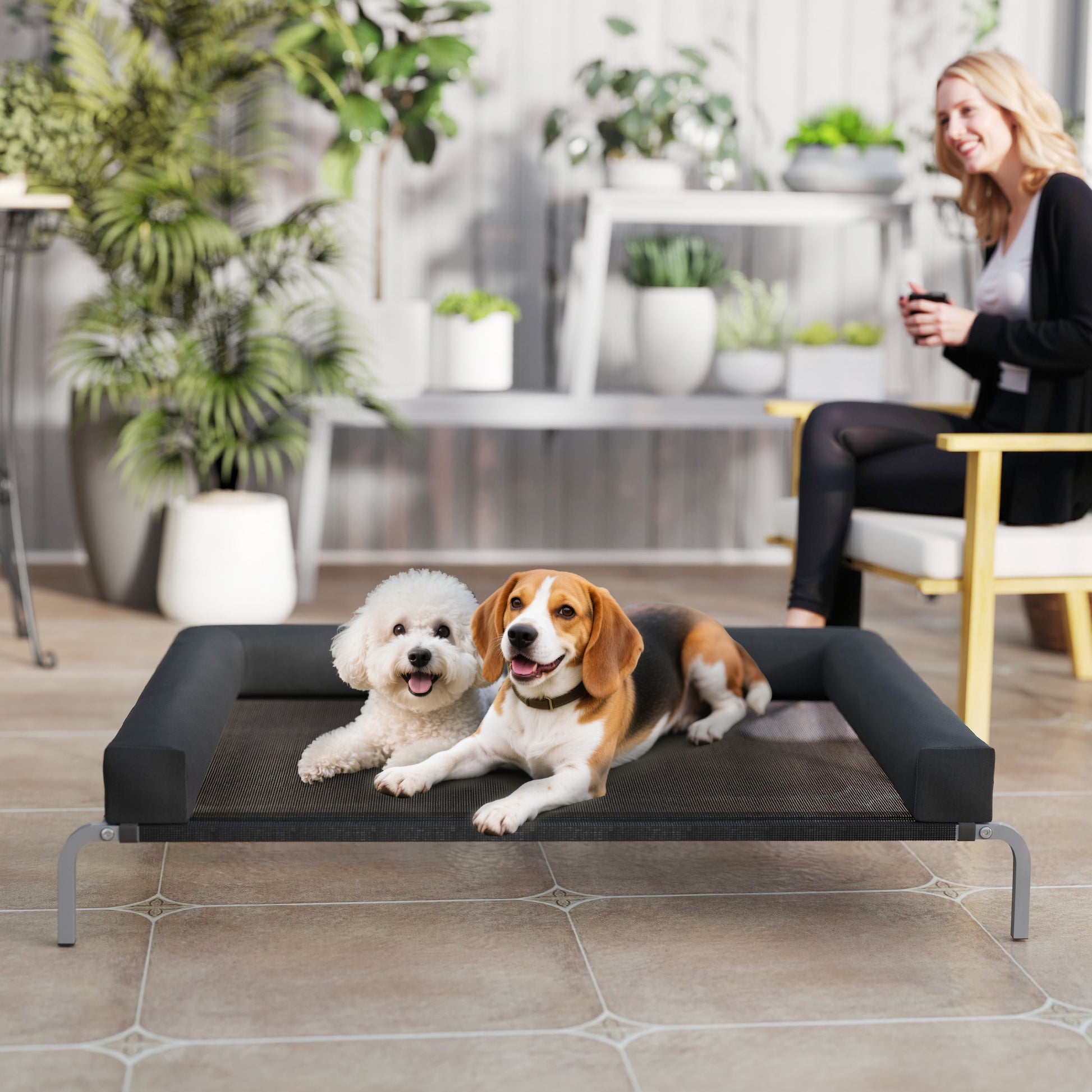  making it suitable for large dogs and cats.</li><li>Elevated cat bed info: Overall Dimensions:130L x 90W x 30H cm. Assembly required.</li></ul>