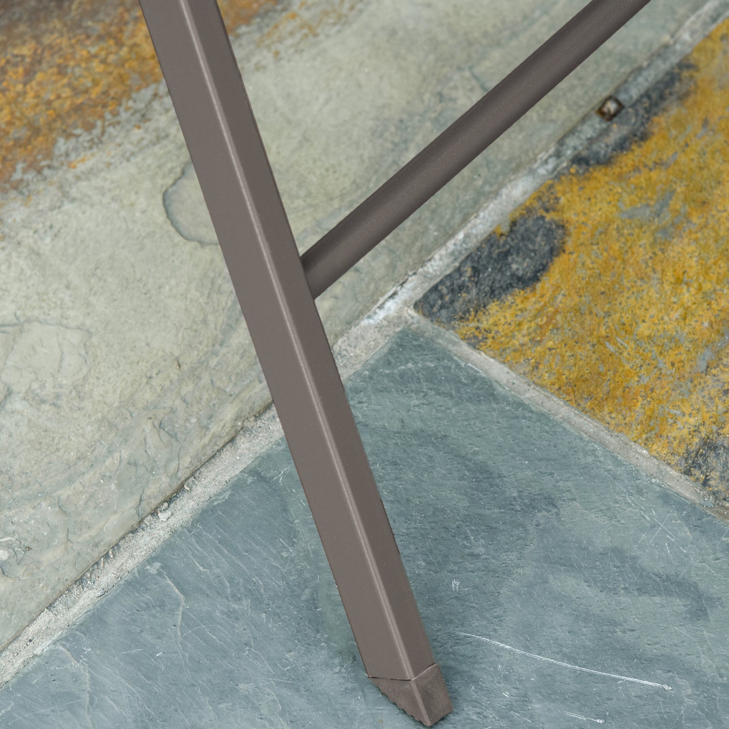 Outsunny 3 Piece Foldable Garden Bistro Set Patio Furniture Set with Table and 2 Chairs for Conservatory Balcony Terrace, Grey