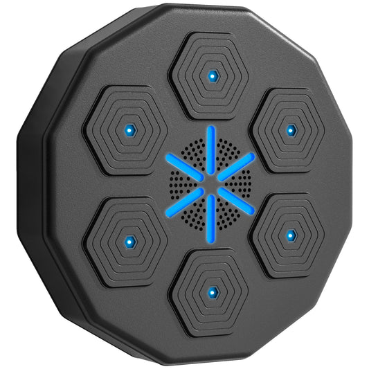 SPORTNOW Music Boxing Machine with Bluetooth Connection and LED Light Smart, Wall Mounted for Punching Beat Boxing Training