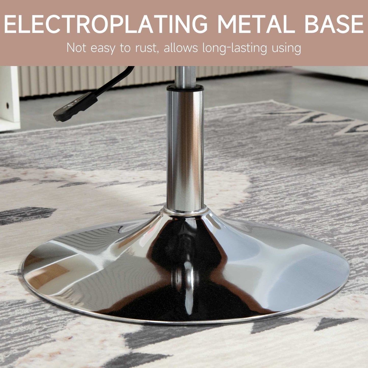 HOMCOM Swivel Microfibre Accent Chair for Living Room Contemporary Vanity Armchair with Adjustable Height Thick Cushion Lumbar Support Armrest for Bedroom Office Brown