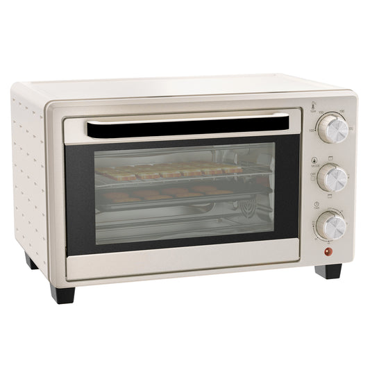 HOMCOM 21L Mini Countertop Oven, 100Â°C-230Â°C Adjustable Temp - White